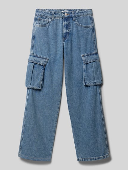 NAME IT Baggy fit cargo-jeans met steekzakken, model 'RYAN' Blauw - 1