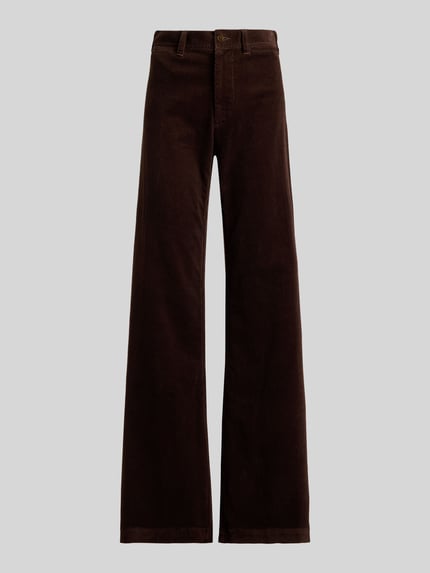 Polo Ralph Lauren Weite Hose aus Baumwoll-Mix in Cord-Optik Dunkelbraun 2