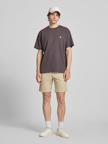JACK & JONES Straight Fit Shorts mit abnehmbarem Gürtel Modell 'Adam' Beige 1