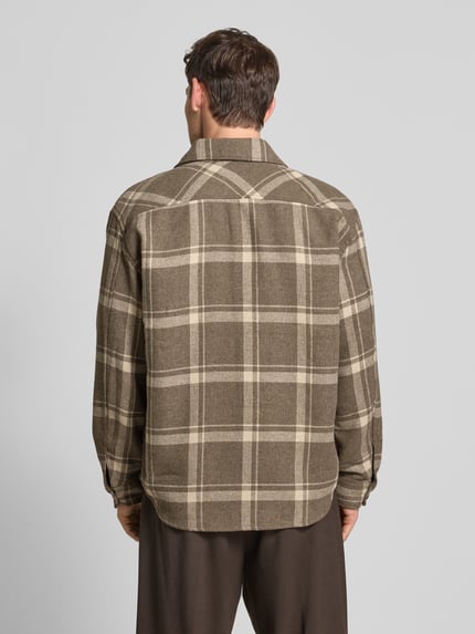 Selected Kurtka koszulowa o kroju regular fit z dodatkiem wełny model ‘LOSEPABLO’ Beżowy 5