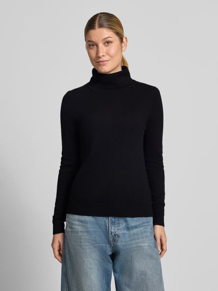 Christian Berg Woman Regular Fit Rollkragenpullover aus reinem Kaschmir Black 4