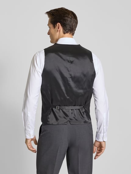 BOSS Regular Fit Anzugweste aus Schurwoll-Mix Anthrazit 5