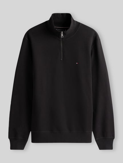 Tommy Hilfiger Regular Fit Troyer aus Baumwoll-Mix  Black 2