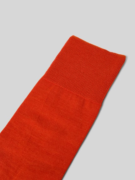 FALKE Socken mit geripptem Abschluss Dunkelorange 2