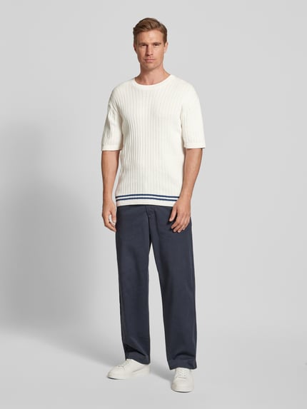 Scotch & Soda T-Shirt in Strick-Optik Offwhite 1