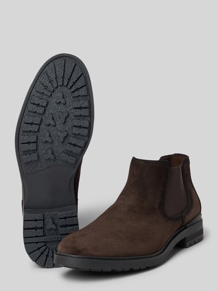 LLOYD Chelsea boots met profielzool, model 'VIBE' Donkerbruin - 4