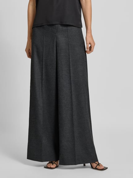 Raffaello Rossi Wide Leg Hose mit Viskose-Anteil Modell 'JASCHA' Dunkelgrau Melange 4