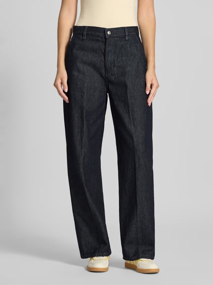 Calvin Klein Jeans Jeans met wijde pijpen en persplooien Jeansblauw - 4