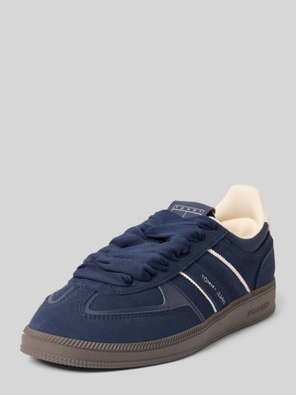 Tommy Jeans Low Top Sneaker aus echtem Rindsvelours Dunkelblau 1