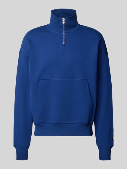 Produktfoto, Sweatshirt mit Stehkragen Modell 'SAINT GERMAIN' von RETERNITY, Puur katoen, regular fit, Ritssluiting, kleur blauw
