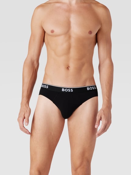 BOSS Slip met labeldetails in een set van 3 stuks, model 'Power' Donkergrijs - 1