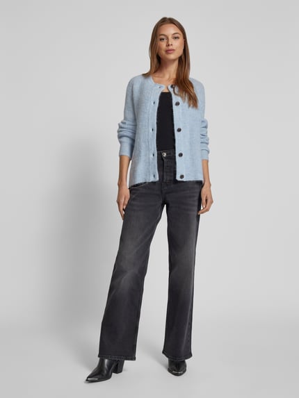 Selected Regular Fit Cardigan aus Woll-Mix mit Alpaka-Anteil Modell 'LULU' Hellblau 1