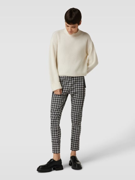 MAC Stoffhose mit Allover-Muster Modell 'FUTURE 2.0' Black 1