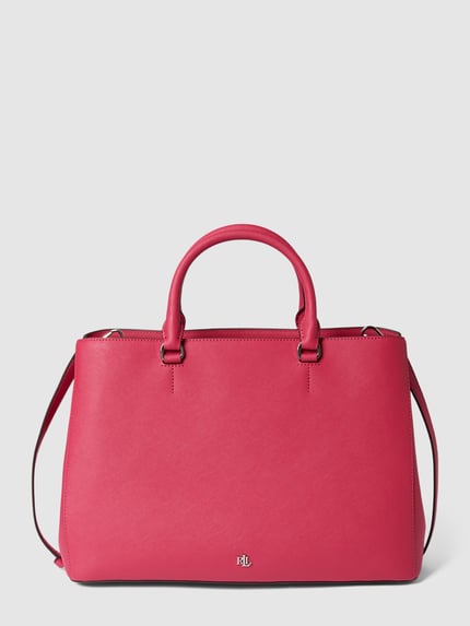 Lauren Ralph Lauren Handtas met labeldetail Felroze - 2