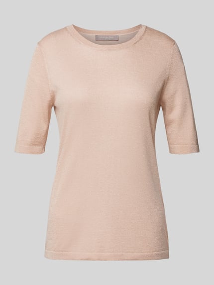 Christian Berg Woman Selection Gebreide pullover met ribboorden Oudroze - 2
