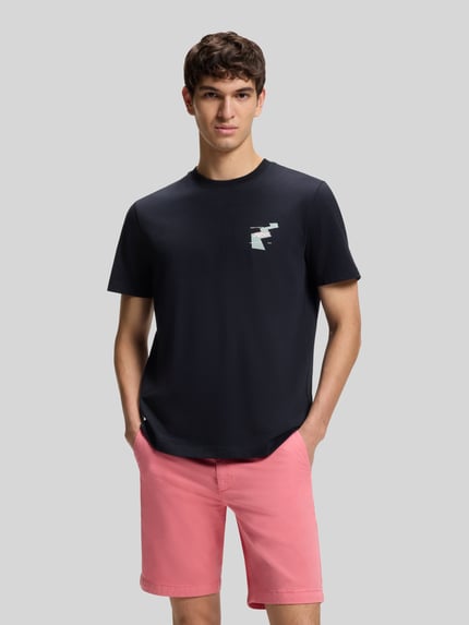 BOSS Orange Relaxed Fit T-Shirt aus reiner Baumwolle Modell 'MOVEMENT' Marine 4