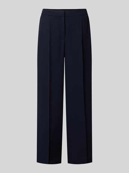 Productfoto, Weite Hose met fixierten Bügelfalten van s.Oliver BLACK LABEL, look: effen, wide leg broek, persplooien, schuifhaak- en verdekte ritssluiting, zij-steekzakken, achterzak