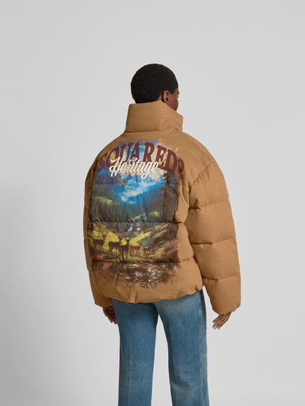 Dsquared2 Gewatteerd jack met gevoerde opstaande kraag Camel - 5