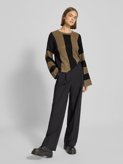 NOISY MAY® Strickpullover mit Rundhalsausschnitt Modell 'AGATHA' Hazel Melange 1