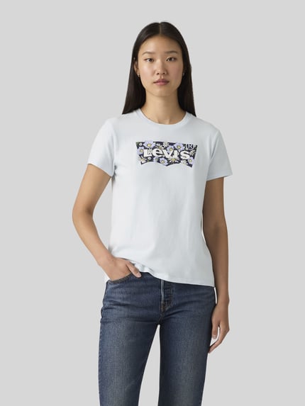 Levi's® T-shirt z nadrukiem z logo Jasnoniebieski 4