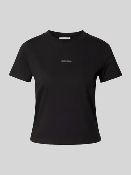 Calvin Klein Jeans Regular Fit T-Shirt mit Label-Patch Black 2