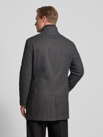 MCNEAL Lange jas met opstaande kraag en steekzakken Antraciet - 5