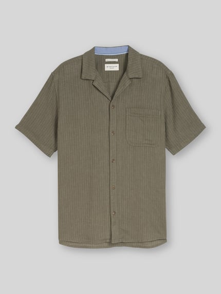 Tom Tailor Regular Fit Freizeithemd aus Leinen-Baumwolle-Mix Lind 2