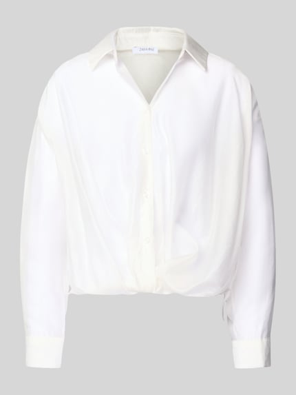 ZABAIONE Relaxed Fit Bluse mit Knopfleiste Modell 'Ma44raa' Weiss 2