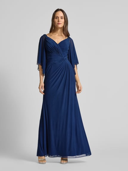 LUXUAR FASHION Sukienka wieczorowa z wiązanym detalem Granatowy 4