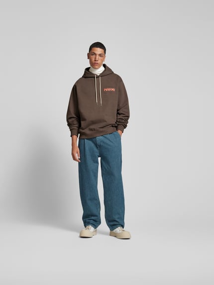 Marni hoodie met labeldetail Chocoladebruin - 1