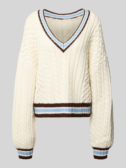 Gestuz Gebreide pullover van wolmix, model 'MARWENI' Beige - 2