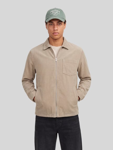 JACK & JONES Bomberjacke mit Cordstruktur Beige 4