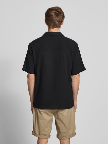 Redefined Rebel Regular Fit Freizeithemd mit Strukturmuster Modell 'FELIX' Black 5