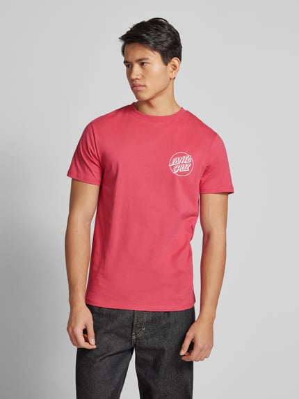 Santa Cruz T-Shirt mit Label-Print Rot 4