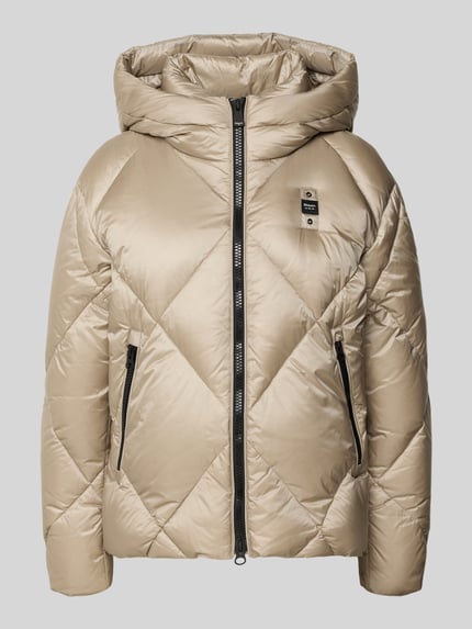 Blauer USA Daunenjacke mit Kapuze Modell 'LAMARTINE' Beige 2
