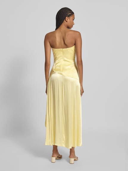 Bardot Abendkleid mit Nahtreißverschluss Modell 'LORENZA' Hellgelb 5