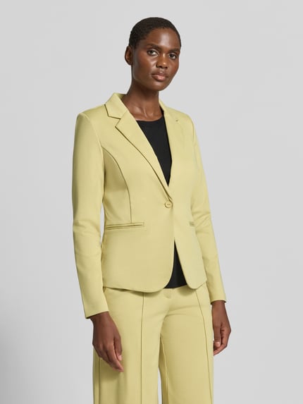ICHI Slim fit blazer met paspelzakken model 'KATE' Rietgroen - 4
