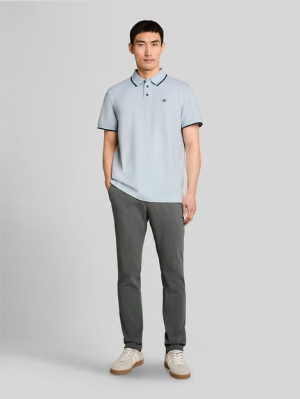 Tom Tailor Koszulka polo z czystej bawełny o kroju regular fit Jasnoniebieski 1