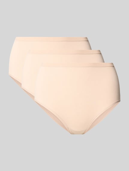Sloggi High waist broek met labelprint Beige - 1