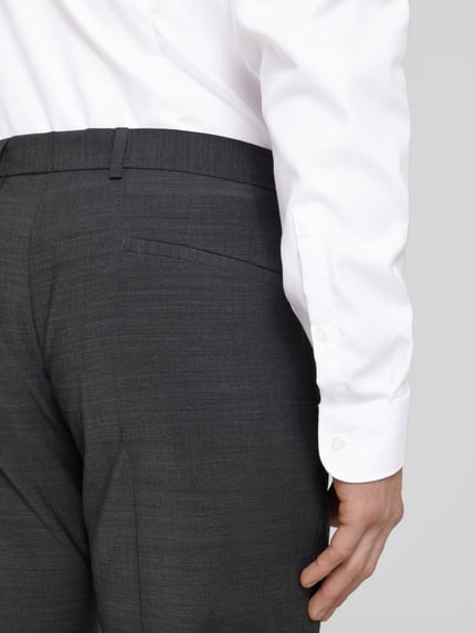 Jake*s Slim Fit Businesshemd mit extra langem Arm Weiss 3