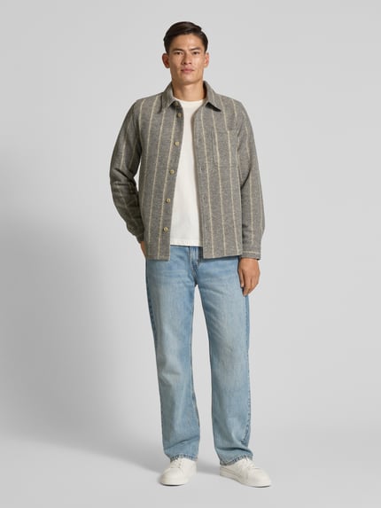 Les Deux Regular Fit Hemdjacke mit Woll-Anteil Modell 'Lennon' Mittelgrau 1