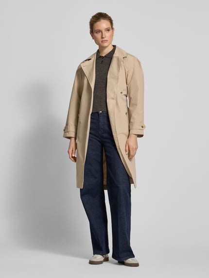 b.young Trenchcoat mit Bindegürtel Modell 'Calea' Sand 1