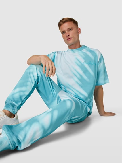 Blue Sky Inn sweatpants met elastische band Lichtblauw - 3