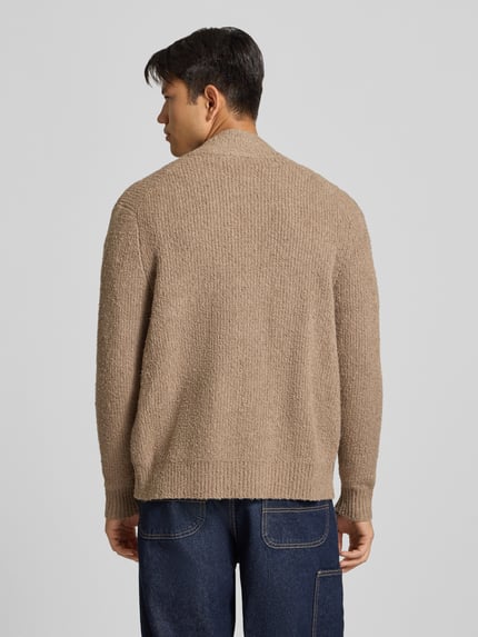 ONLY & SONS Regular fit gebreid jack met tweewegritssluiting Beige - 5