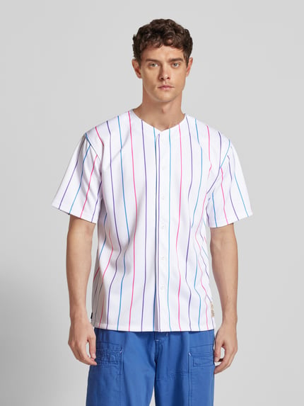 The Hundreds T-Shirt mit Knopfleiste Modell 'PALMS' Weiss 4