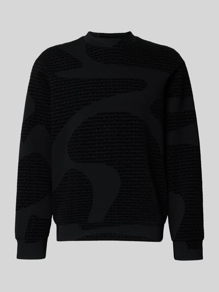 Emporio Armani Sweatshirt mit Strukturmuster Black 2