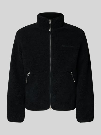 JACK & JONES Teddyjacke mit Label-Stitching Modell 'NORREBRO' Black 2