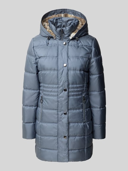 Betty Barclay Steppmantel mit Kapuze Modell 'LT SEPTEMBER' Rauchblau 1