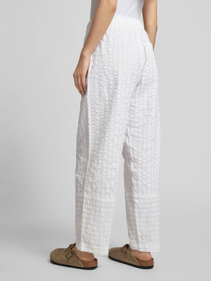 esmé studios Regular fit stoffen broek in kreuklook, model 'Candy' Offwhite - 5