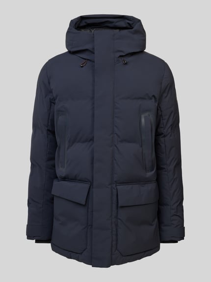 Save The Duck Gewatteerd jack met capuchon, model 'QUINLAN' Marineblauw - 2